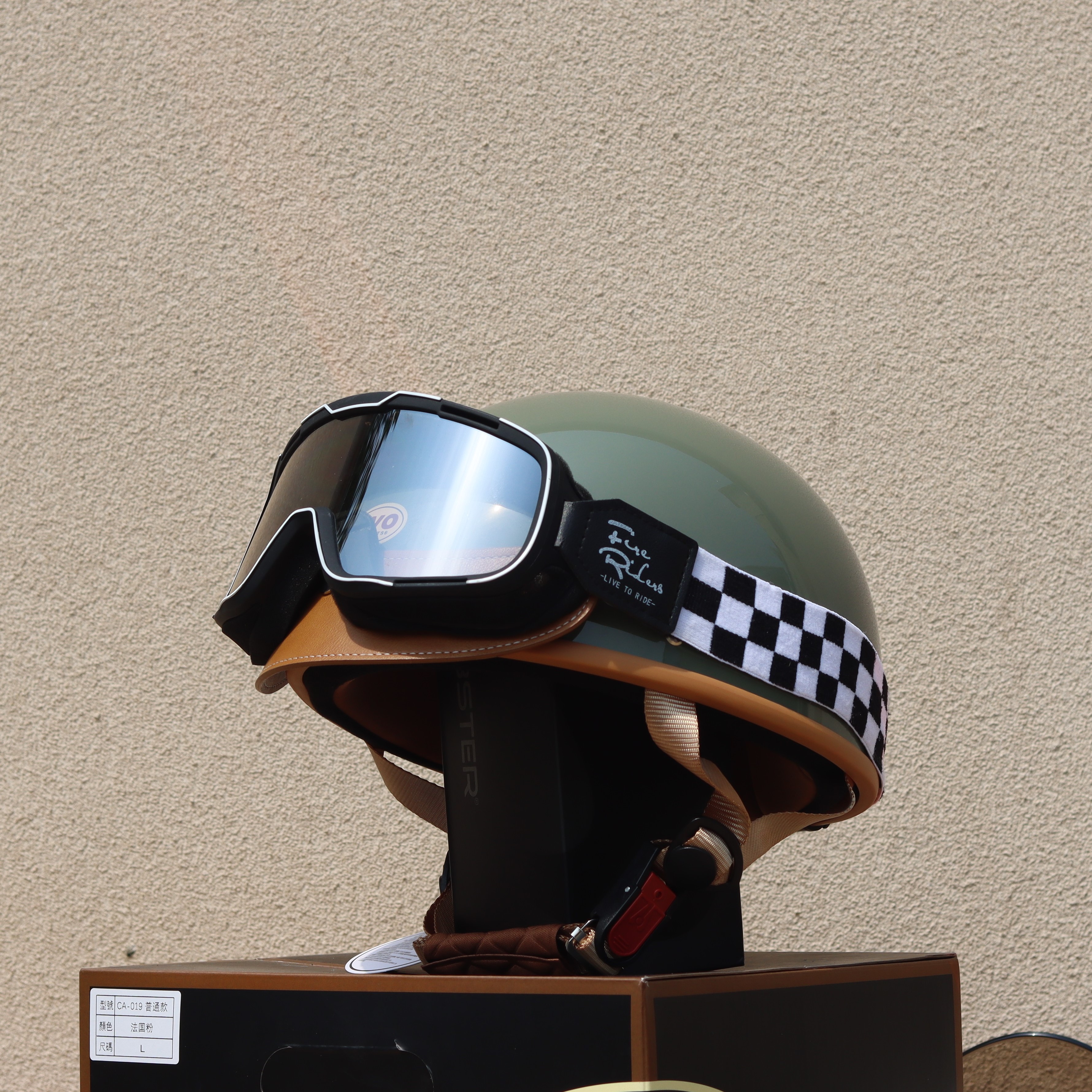 Taiwan Retro Half Helmet Motorcycle Electric Lightweight 3C Summer