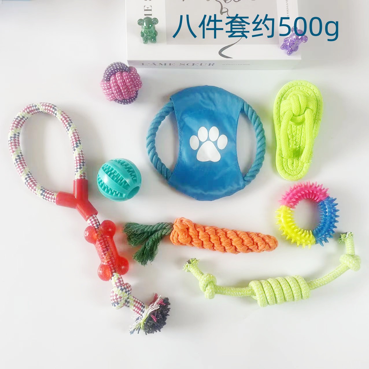 Nueva fábrica de juguetes para mascotas Amazon temu juguetes de cuerda de algodón para mascotas Frisbee para perros de molienda juguetes