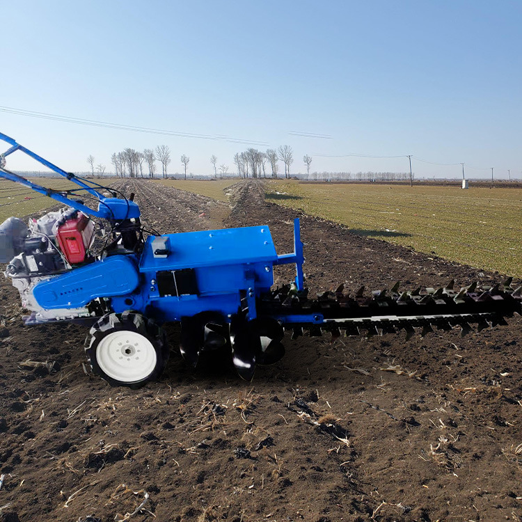 埋管开槽机 手扶式线缆链条开沟机 一体式工程管道挖槽机