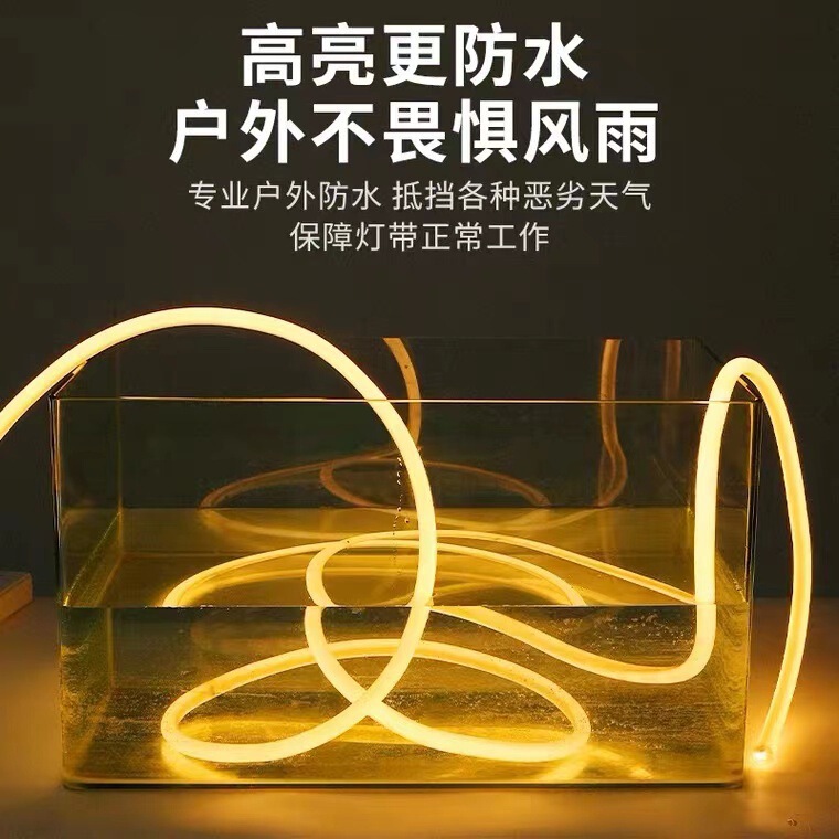 led灯带柔性360度发光超亮圆形软灯户外暖光装饰霓虹环形灯条白光|undefined