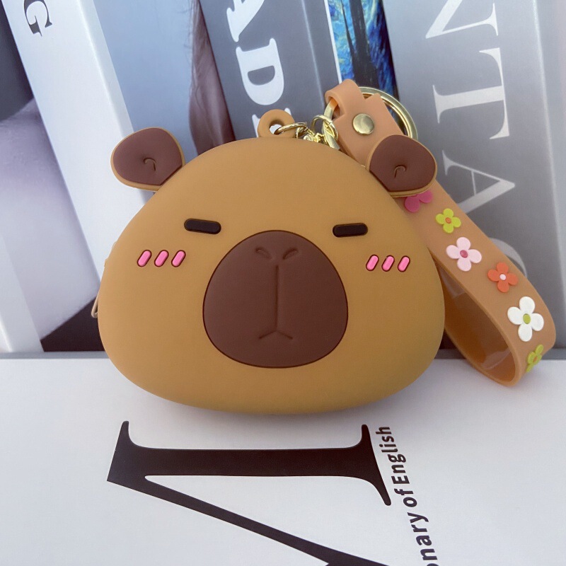 Creative cartoon card Pibala keychain cute ins style coin purse pendant mini small bag gift wholesale