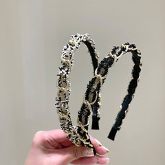 復古法式高級感發卡高顱頂壓發發箍女夏季時尚2024年新款碎發頭箍