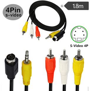 s-video 僽�S���� 4P+3.5mm���l�ďͺ�ҕ�l/RCA��/�����l�B�Ӿ�
