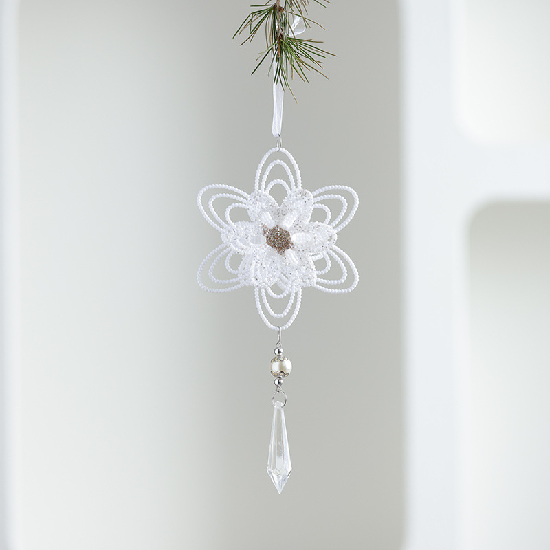 Buscando madera producto transfronterizo nuevo caramelo blanco de Navidad copo de nieve torre mariposa colgante de acrílico colgante de acrílico colgante de acrílico