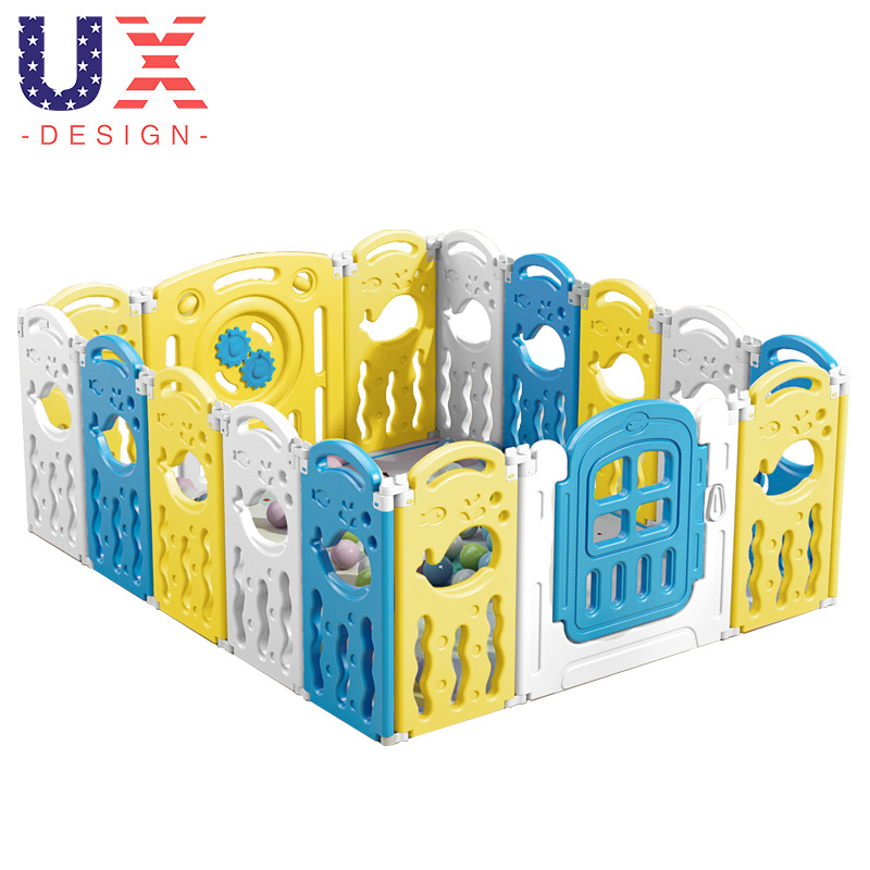 Jugues infantiles valla valla de protección para bebés valla plegable doméstica para bebés esterilla de rastreo interior para pisos pequeños a prueba de caídas