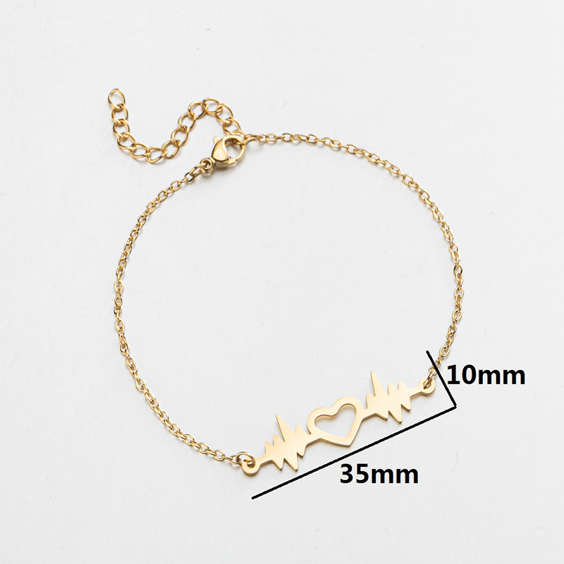 Daily Occasion Stainless Steel Material PVD Coated Real Gold Plated Star Moon Stainless Steel Fashion Waterproof Non Tarnish Bracelets