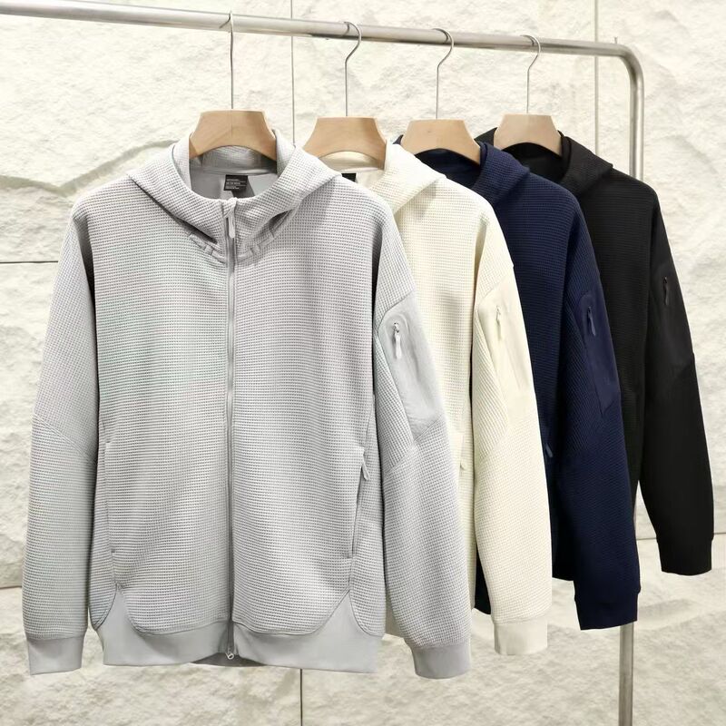 Ying series lightweight waffle 2.0 anti-snag outdoor sports fitness training warm men's hooded sweatshirt Ying series lightweight waffle 2.0 anti-snag outdoor sports fitness training warm men's hooded sweatshirt