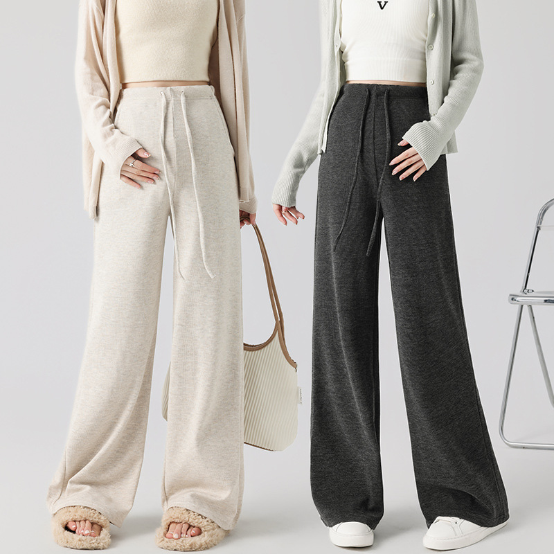 Maternity Pants Spring & Fall New Fashionable Outer Wear Wide-Leg Pants Pants That Do Not Tighten the Belly Maternity Straight Pants Glutinous Rice Pants