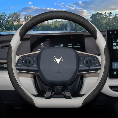 Arcfox Alpha T1 T5 Steering Wheel Cover Arcfox Koala S Alpha S5 Interior Accessories Four-Season Handle Cover (Steering wheel cover) - jihu-exclusive-black-yunmi-ultra-thin-model-standard