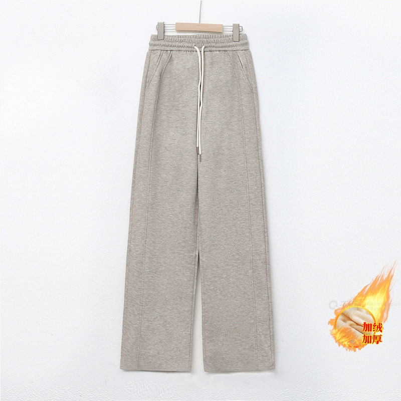 Новая мягкая восковая узкая версия прямых брюк с высокой талией и тонкими облаками на весенней модели