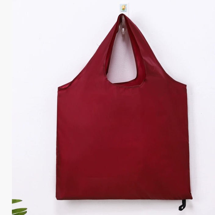 Bolsas de compras rectangulares de poliéster respetuosas con el medio ambiente plegables para recibir regalos promocionales de la comunidad publicitaria impresos en logo portátil