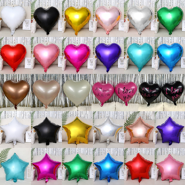 Aluminum film balloon 18-inch light plate heart-shaped five-pointed…