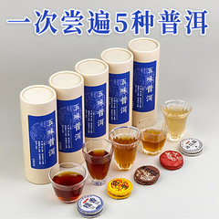 雲南プーアル茶の小さいお茶の餅のモチモチとした香りのプーアルクラスの章の熟茶のアイスランドの甘い生の茶の卸売りの5種類の品鑑は詰めます。