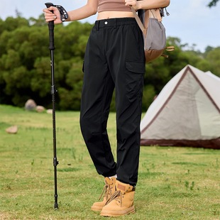 Men's and Women's Outdoor Hiking Casual Straight Cargo Pants Men's Nylon Multi-Pocket Pants Wear-Resistant Sports Pants Long Pants