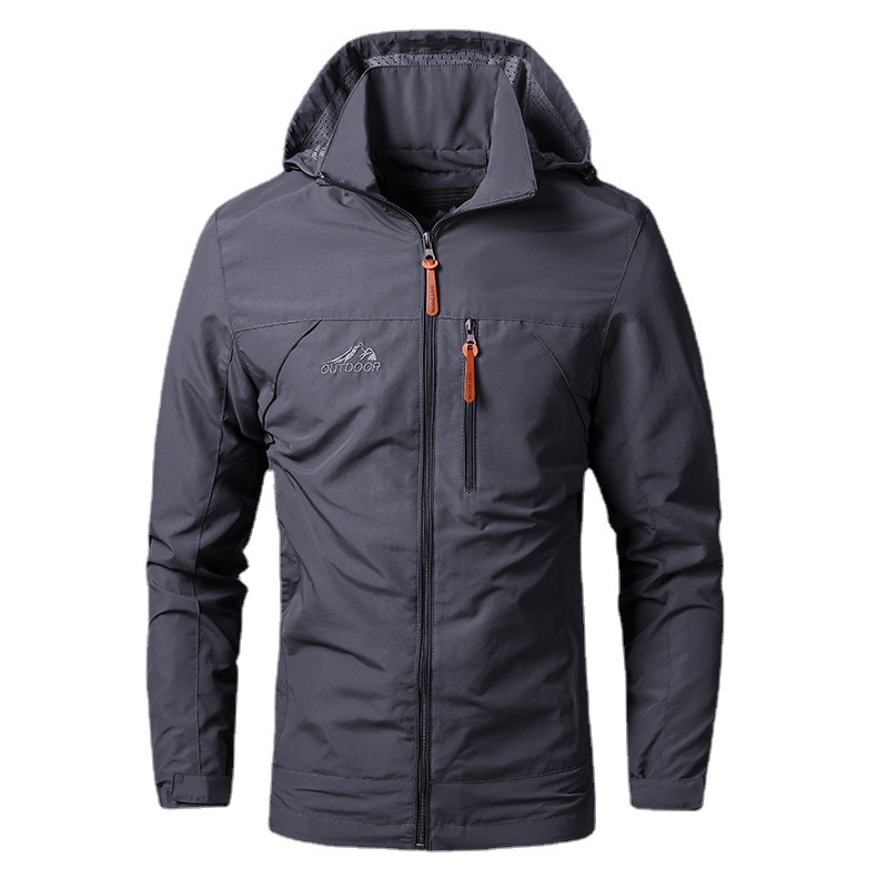 Primavera y otoño nueva chaqueta de los hombres chaqueta casual deportes al aire libre chaqueta con capucha de los hombres de la marca de moda de comercio exterior ropa de los hombres