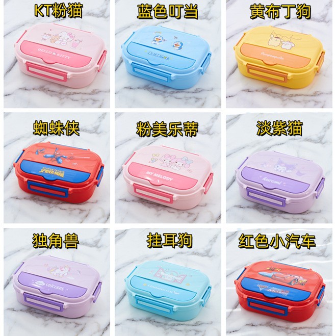 Coolomi lonchera aislada lonchera de acero inoxidable 304 con sopa plato cuadrado vajilla almuerzo caja al por mayor