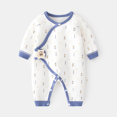 Newborn baby warming onesie, baby sleeveless air layer, thickened crawling suit, newborn monk's robe, boneless tunic