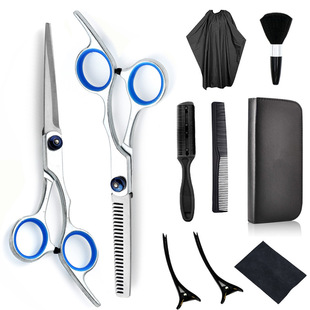 Factory wholesale Barber scissors 6 inch stainless steel scissors set flat cut teeth scissors beauty scissors cross-border hairdressing scissors