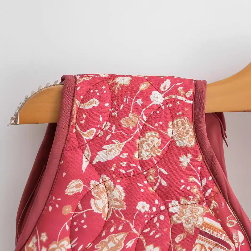 Vêtements pour femmes 2023 automne nouveau style imprimé gilet épais et portable_voghion.com