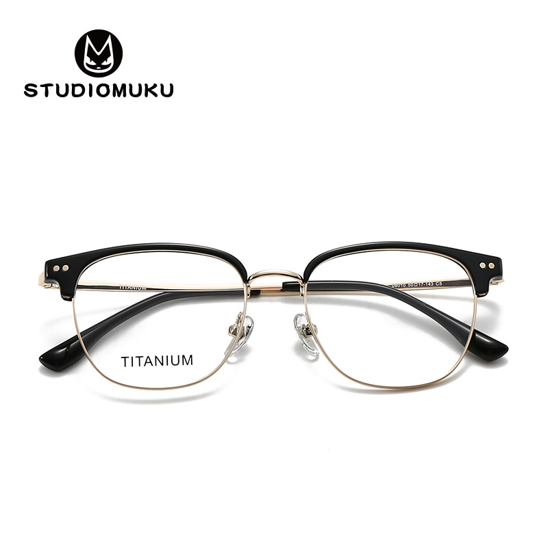 Actualización de gafas de madera STUDIOMUKU para formar un marco de gafas clásico, la moda es un marco de gafas de reencarnación