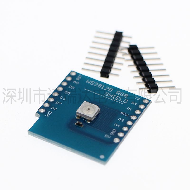 WS2812B RGB全彩模块 For D1 Mini WIFI 物联网开发板