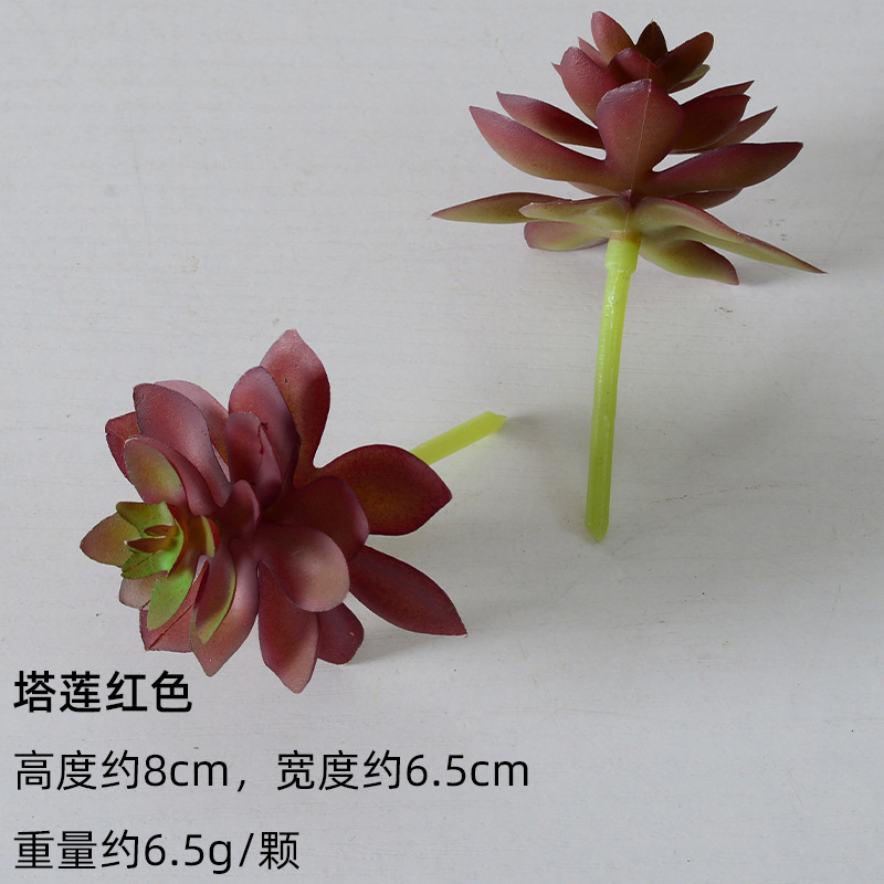 严选仿真多肉植物盆景植绒迷你假多肉配件插花绿植墙DIY装饰摆件|undefined