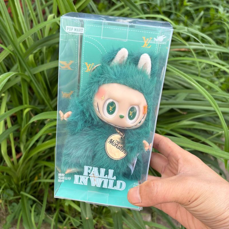 源头厂家LV限定款 labubu改娃拉布布泡泡玛特绿色小首领玩具搪胶|undefined