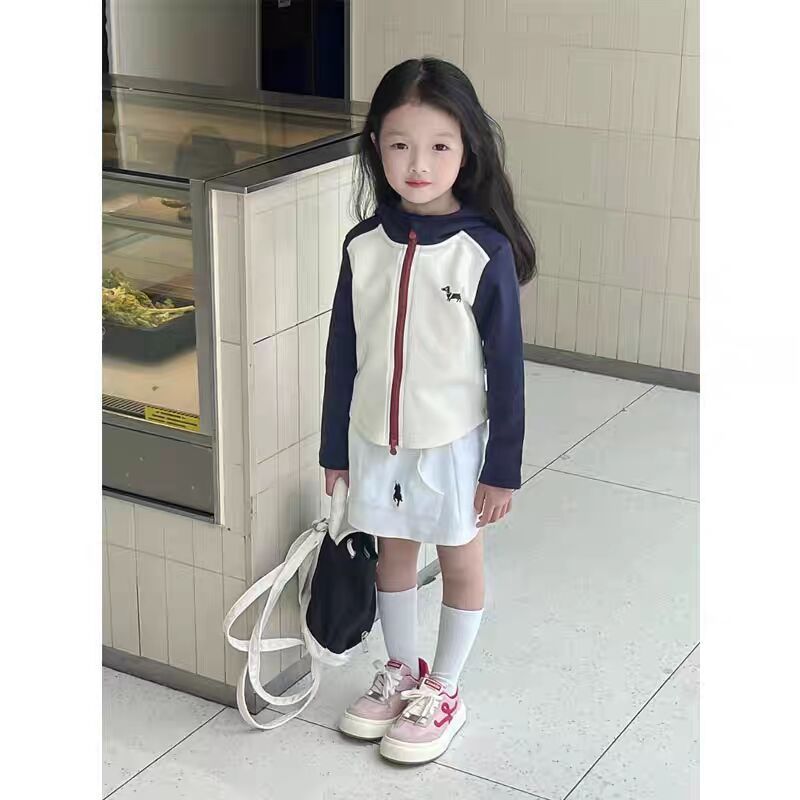 奶油女童外套春秋季儿童卫衣外套2025新款宝宝时髦连帽上衣童装潮|undefined