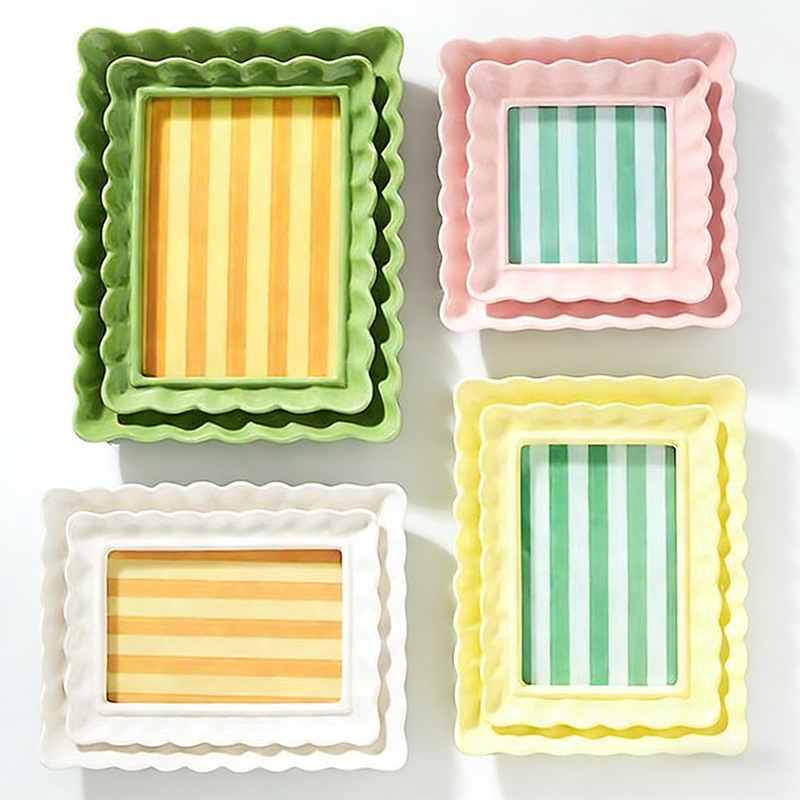 Simple and Modern Macaron-Colored Ceramic Photo Frames Support Small Batch Cross-Border Sales, Are Popular with Manufacturers, and Can Be Sold Wholesale