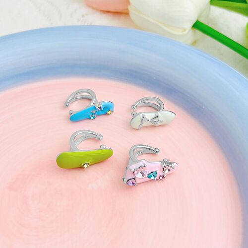 Dopamine color oil drop ear bone clip niche design candy color fresh and sweet ear clip for women without pierced earrings trendy