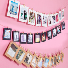 10PCS Paper Frame with Clips DIY Picture Holder Kraft Paper