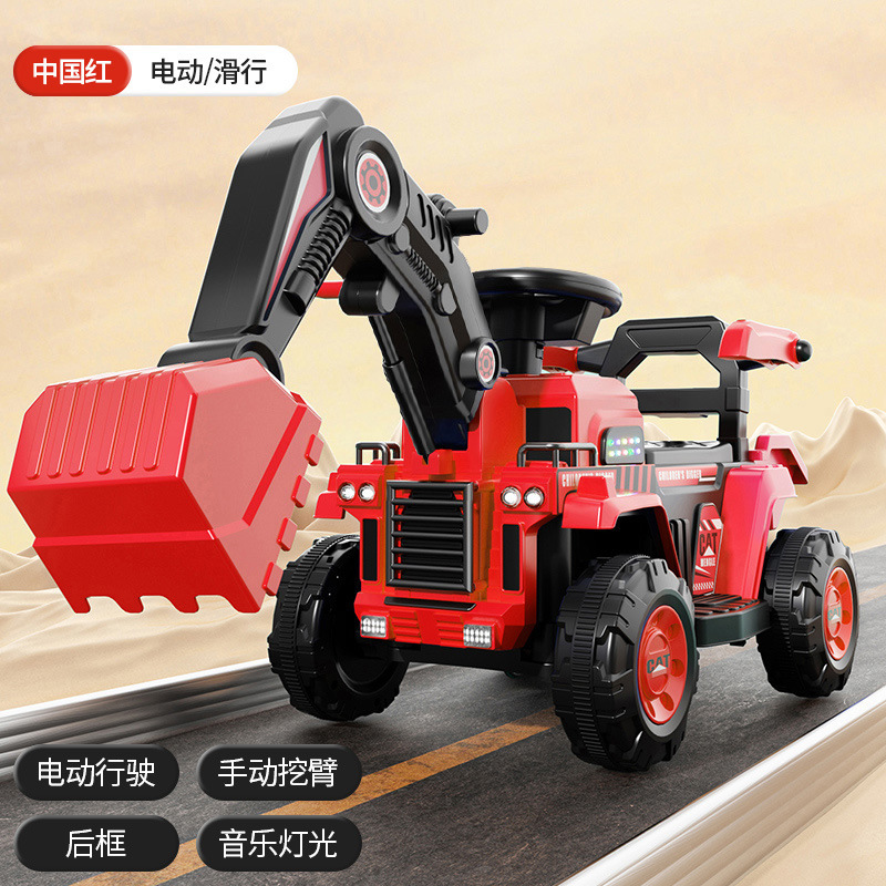 Excavadora para niños, coche de juguete, juguete para personas, niña, niño, excavadora eléctrica de control remoto, vehículo de ingeniería, máquina de gancho image 14