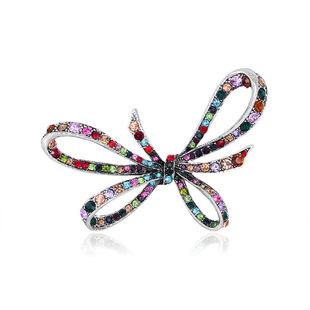 Wholesale New Retro Color Rhinestone Butterfly Brooch Nihaojewelry display picture 11