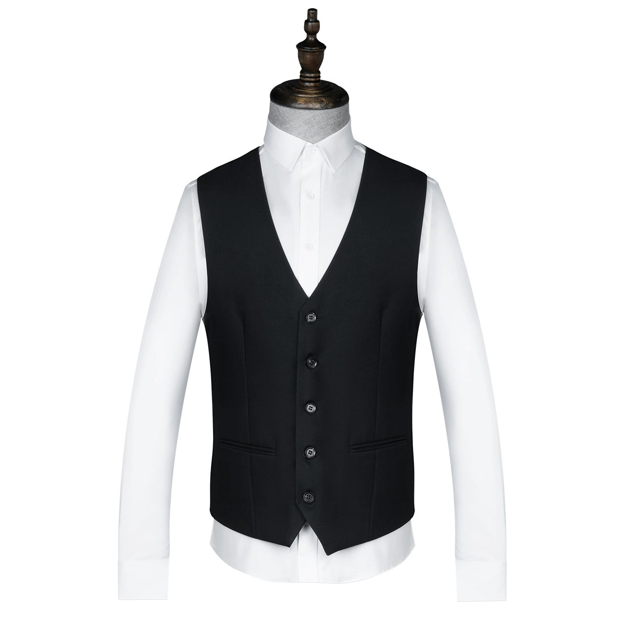 Костюм, жилет для работы, slim fit, корейский стиль