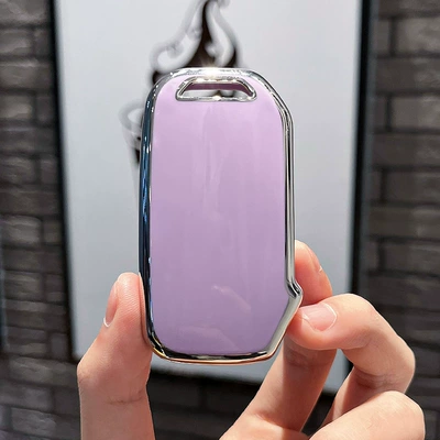 Yipao Kaishen Case Buckle: Car key bag - kia-e-smart-3-keys-single-shell-purple