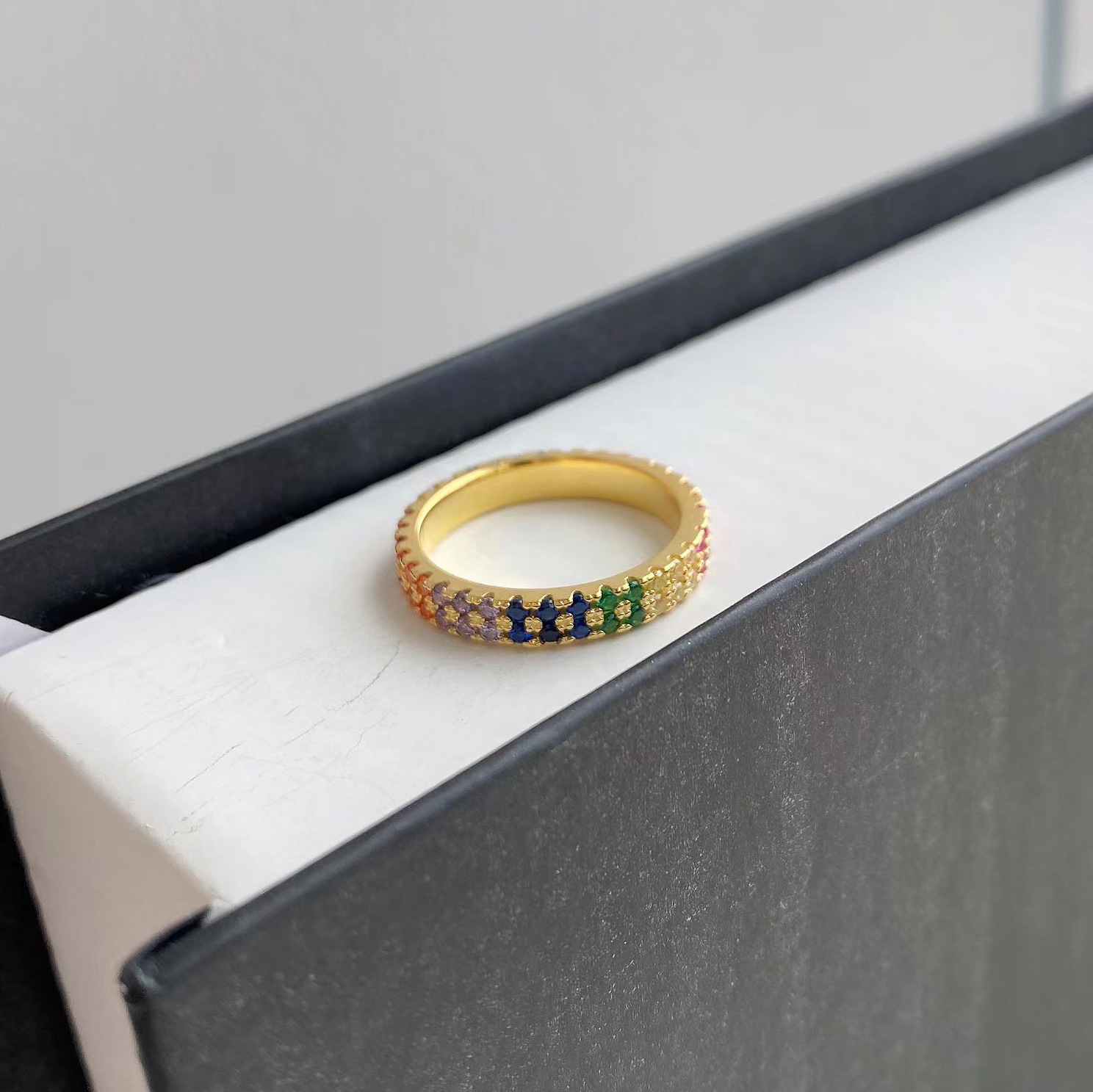 Fashion Geometric Sterling Silver Plating Zircon Rings