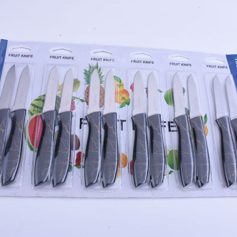 13 colores, 12 juegos de cuchillos para frutas, el stock de fábrica se puede enviar directamente para satisfacer las necesidades de diferentes estilos