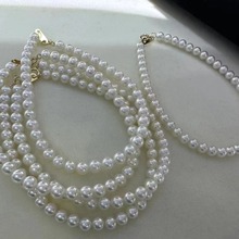 诸暨珍珠 新款4-5正圆白色高亮淡水珍珠手链 18K金扣珍珠手饰高级
