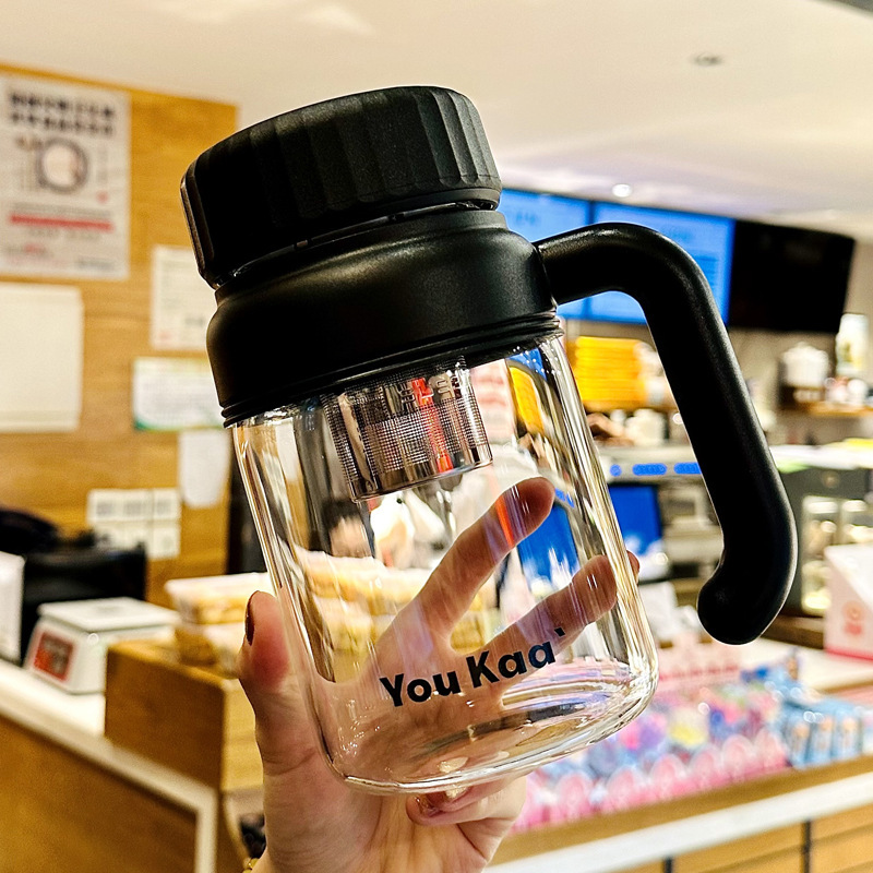 高ホウ素シリコンのグラスは取っ手のお茶を持って分離してお茶のコップを入れます。|undefined
