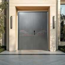 高端鑄鋁門意式鋁木裝甲門挑色工藝明合頁暗裝防盜門別墅大門