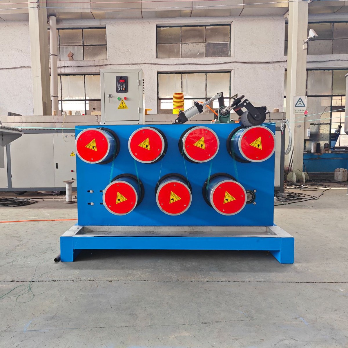 供应PP，PE建筑线圆丝拉丝机械、塑料拉丝机生产线(图)