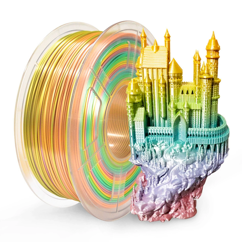 Радужная нить для 3D-печати, PLA, градиент, 1.75 мм
