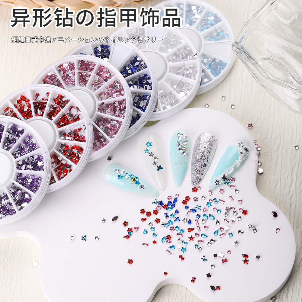 Acrylic square nail decoration drop-shaped