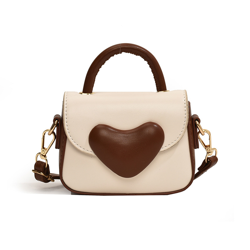 2024 nuevo bolso para niños dulce y lindo bolso de mensajero para niña amor color caramelo bolso de hombro para niños y niñas