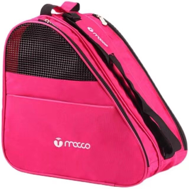 Roller Skating Shoe Bag Large Capacity Storage Bag Roller Skates Dry and Wet Separation Outdoor Blue Pink for Men and Women