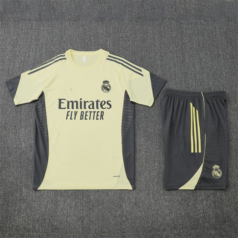 Real Madrid fútbol entrenamiento traje de mangas cortas París Napoli camiseta del Barça Inter bolsillo de doble cremallera