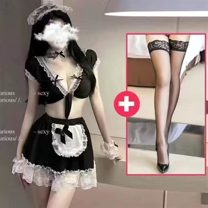 메이드복 + 블랙스타킹