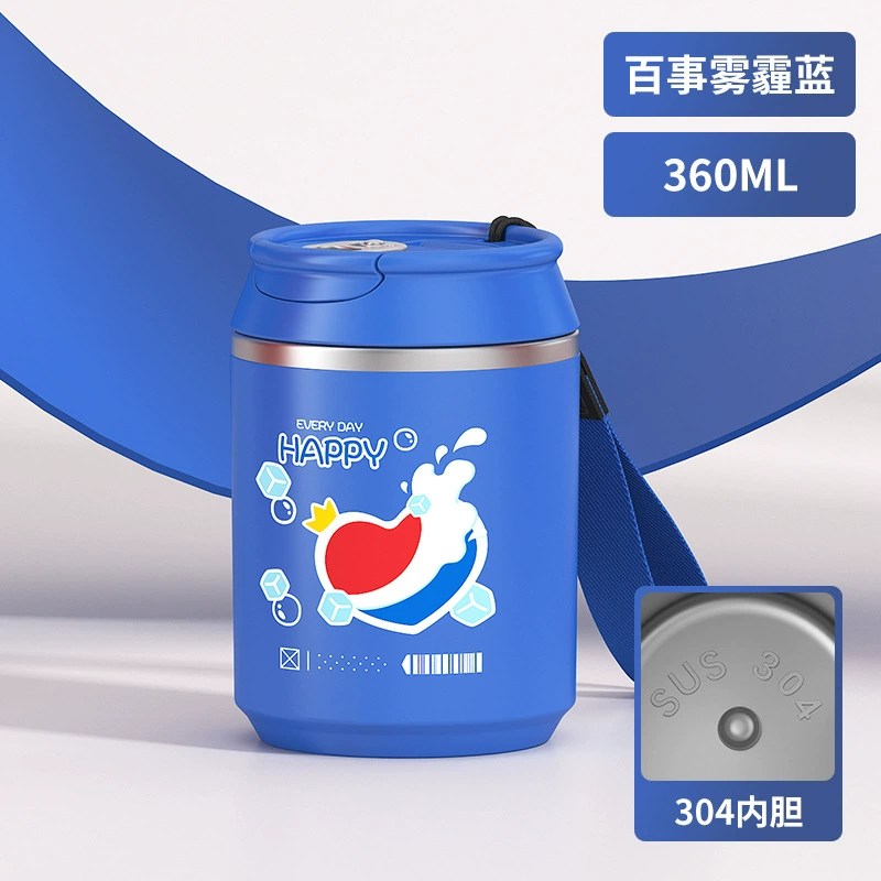 Кофейная кружка из нержавеющей стали 304 с веревкой для подвеса, креативная модная кружка «Кока‑кола», бытовая автомобильная кружка для питья, подарок