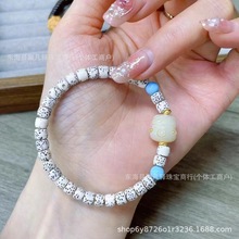 原创新款星月菩提搭配菩提根招财猫文玩盘完手链手串批发