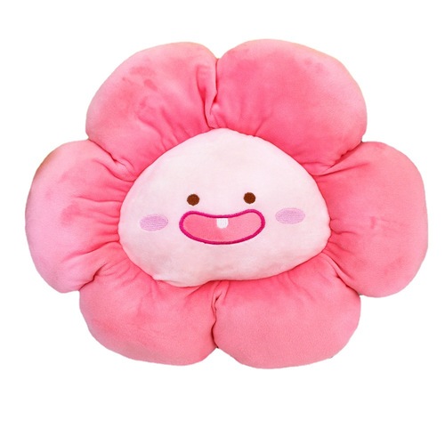Ins style sunflower pillow cute girly heart flower cushion ugly peach plush doll pillow cushion raw